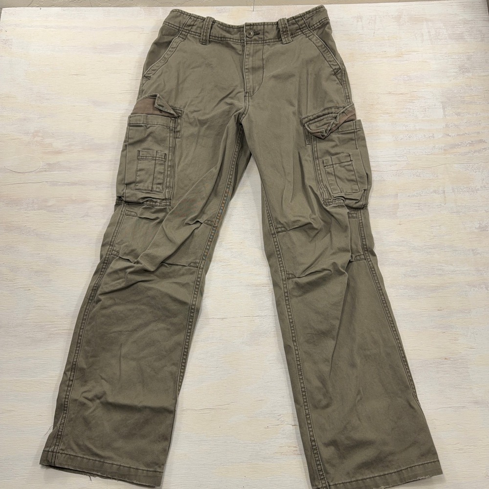 Vintage Aeropostale Authentic Cargo Pants Men 30 Khaki Tan Heavy Paratrooper Y2K